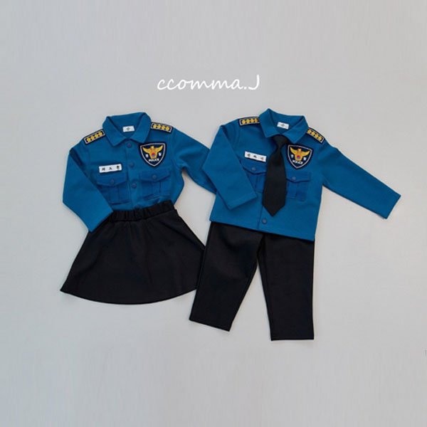 Ccomma.J Costume Police Uniform <Girl/Boy> *XS~XL*