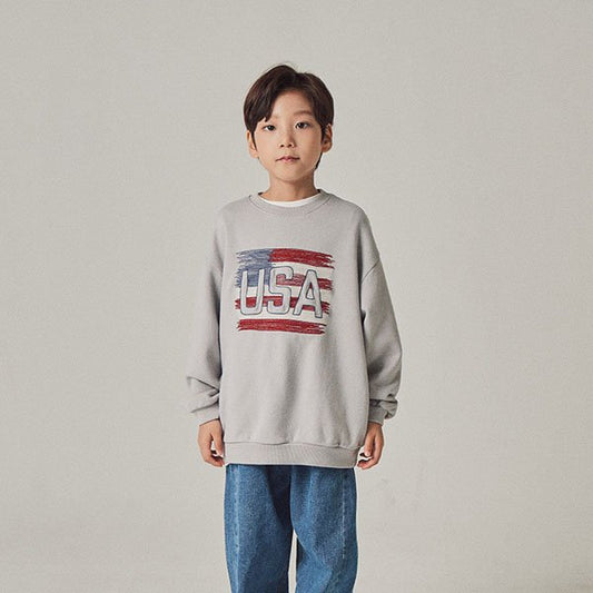 Owen USA Sweatshirt <Gray/Black> *XS~JL*