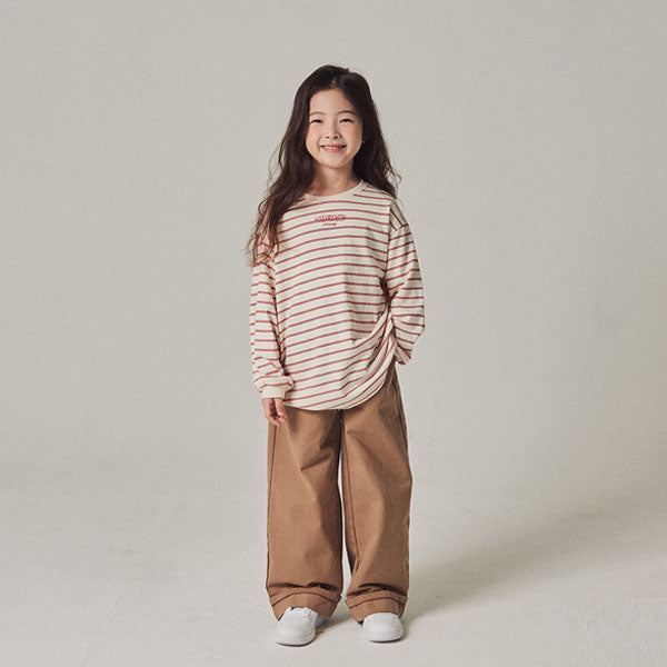 Owen Roll-up Wide Cotton Pants <Cream/Mocha> *XS~JL*