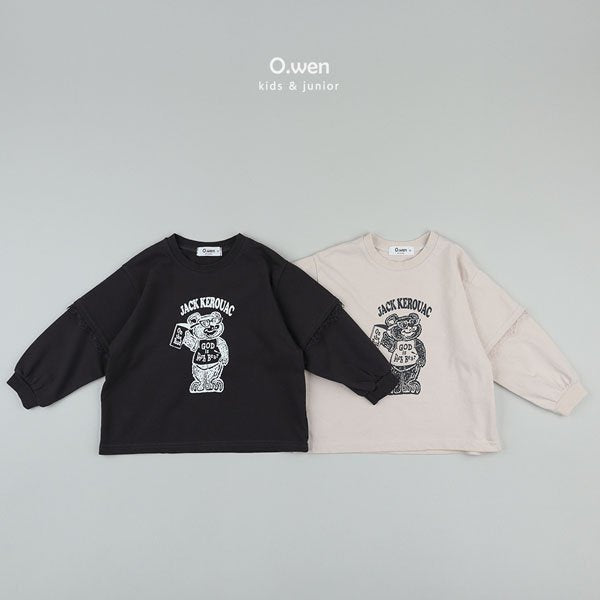 Owen Bear Lace T-Shirts <Beige/Charcoal> *Adult*