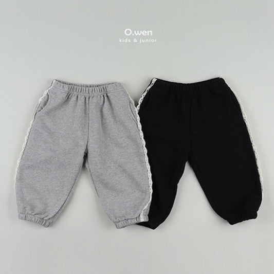 Owen Lace Jogger Pants <Melange/Black> *Adult*