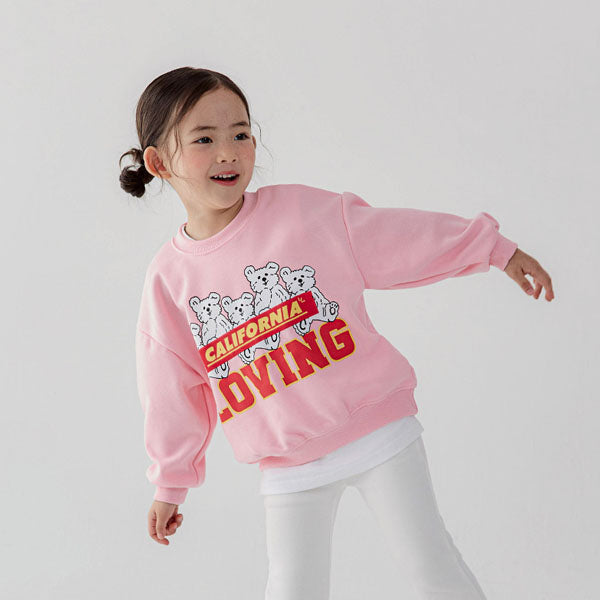 White Sketchbook Loving Sweatshirt <Pink/Cream> *5~17*