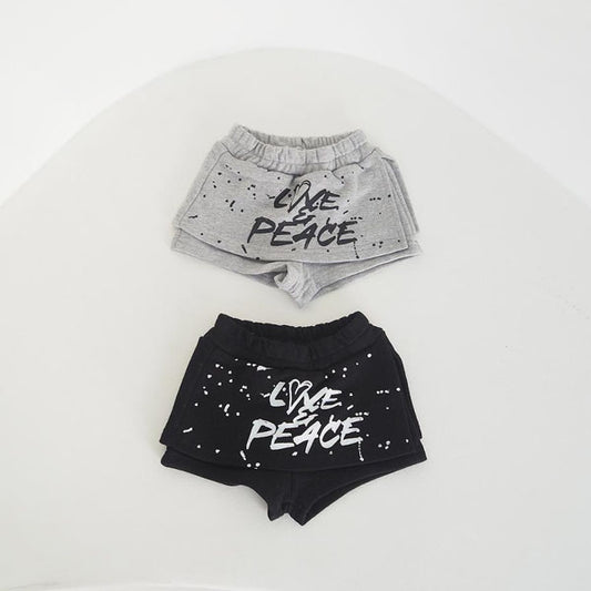 Z'an Clover Love Peace Wrap Pants <Melange / Black> *3~19*