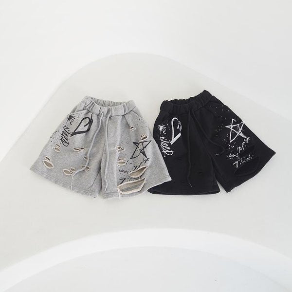 Z'an Clover Vintage Jogger Bermuda <Melange / Black> *3~19*