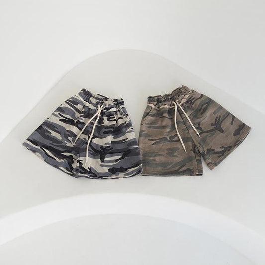 Z'an Clover Camo Jogger Bermuda <Charcoal / Khaki> *3~19*