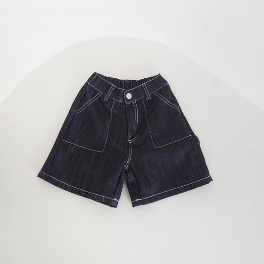 Z'an Clover Carpenter Denim Bermuda <Dark Blue> *3~19*