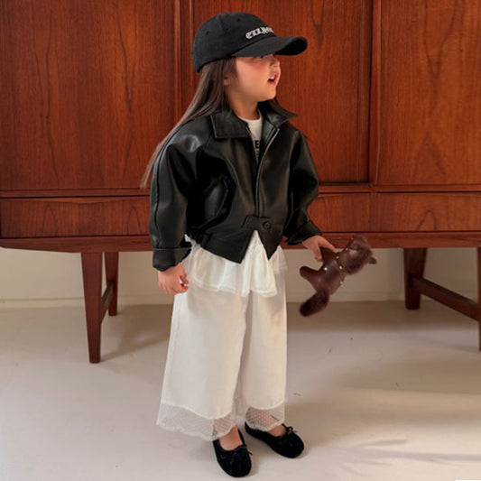 Ellymoly Swing Lace Pants <Ivory/Black> *5–15*