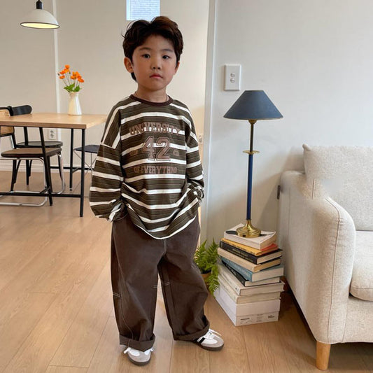 Eyescream Curve Stitch Pants <Brown/Khaki> *S~JL*