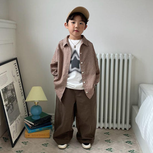 Eyescream Be Joy Wide Pants <Brown/Black> *S~JL*