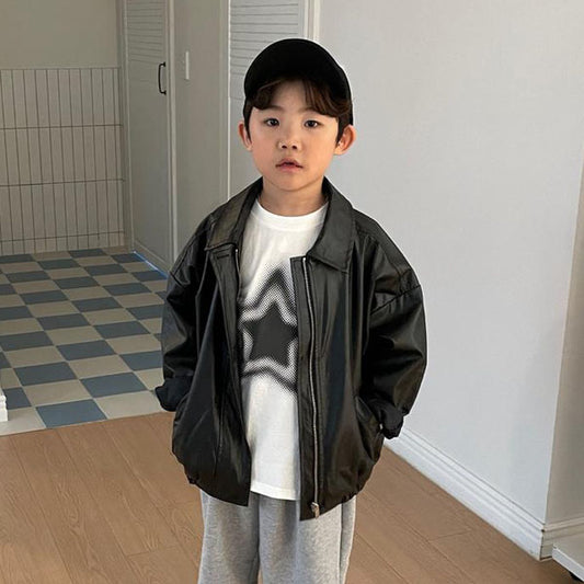 Eyescream Fake Leather Jacket <Black> *S~JL*