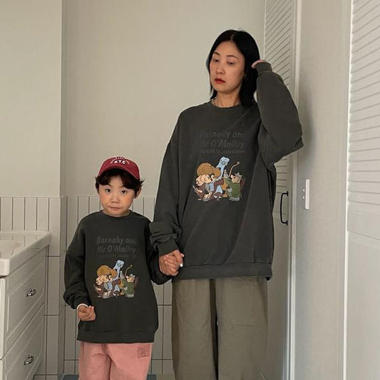 Eyescream Friends Sweater (mom) <Charcoal/Pink> *Free*