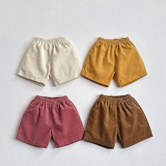 Vivid-I Corduroy shorts (Cream / Mustard / Indie pink / Camel beige) XS~JM