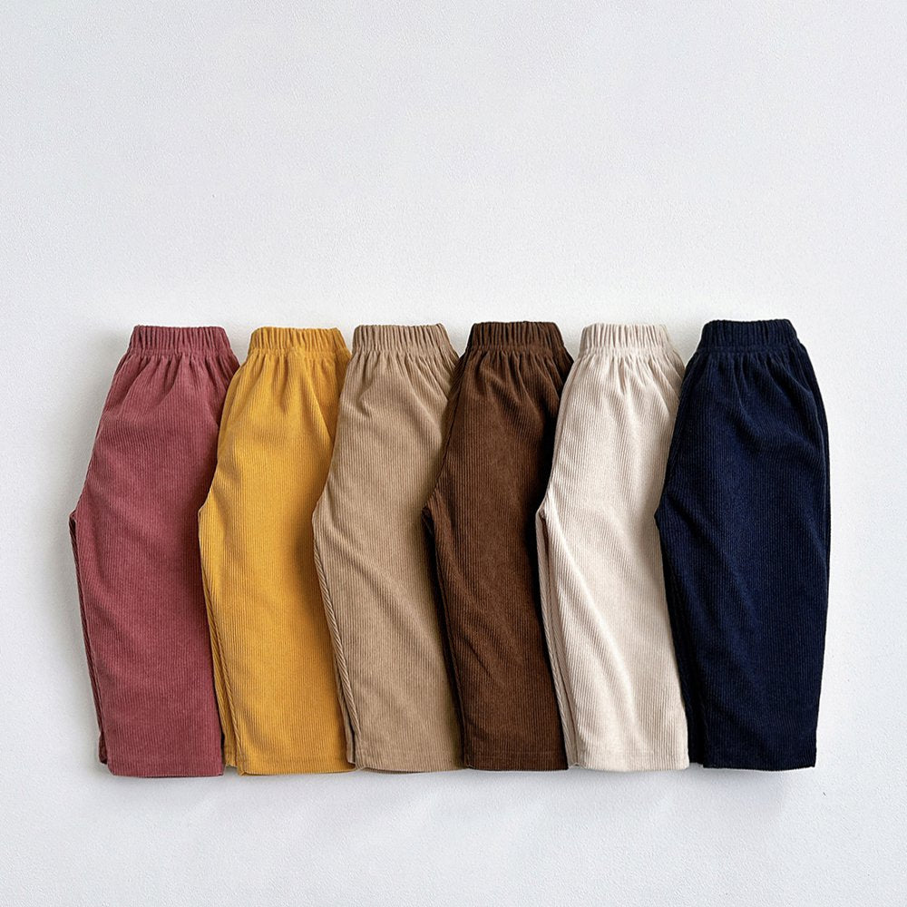 Vivid-I Soft corduroy pants (Cream / Beige / Brown / Mustard / Indigo blue / Indian pink) XS~JM