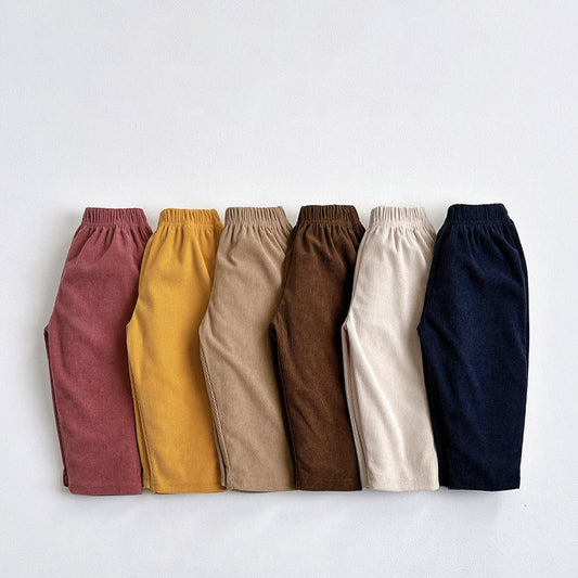 Vivid-I Soft corduroy pants (Cream / Beige / Brown / Mustard / Indigo blue / Indian pink) XS~JM