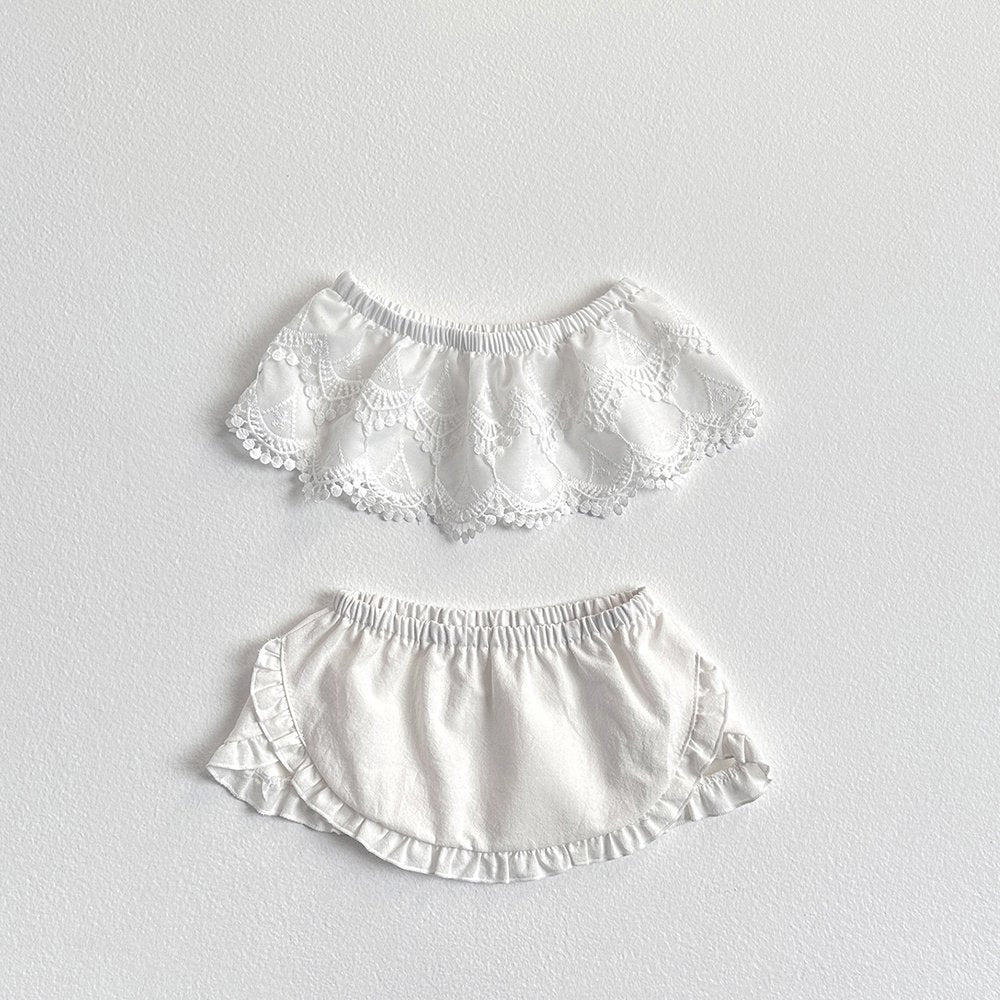 Vivid-I Layered apron (Lace frill / Plain frill) One size