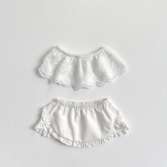 Vivid-I Layered apron (Lace frill / Plain frill) One size