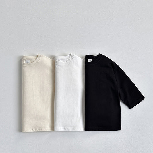Vivid-I 25 Fall layered long-sleeve T-shirt (Ivory / Black / Cream) XS~JM