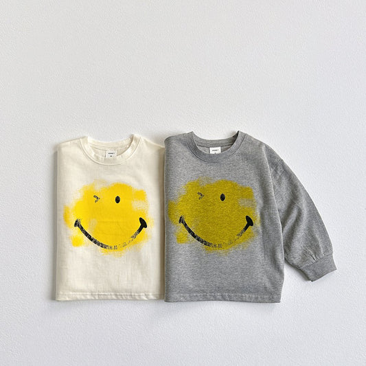 Vivid-I Vintage Smile Tee <Melange / Cream> XS~JM