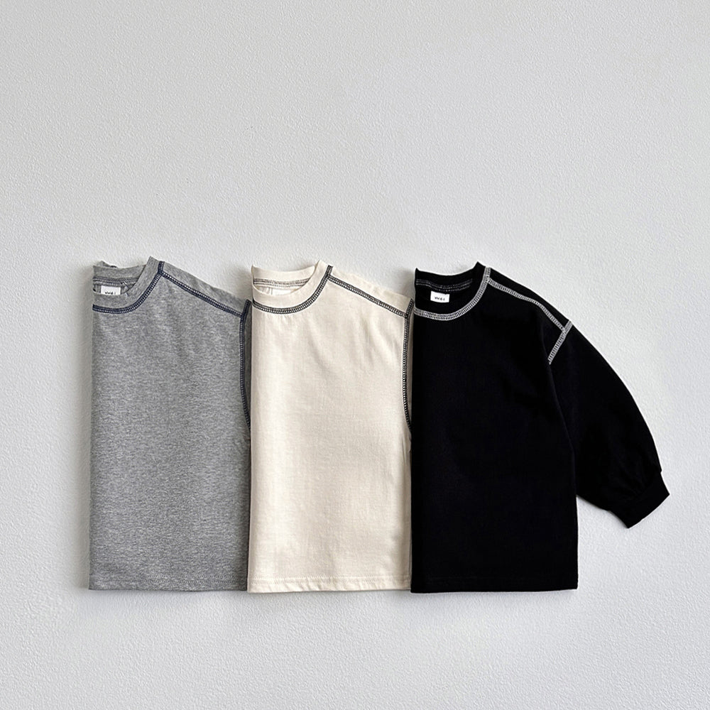 Vivid-I Gyroppa Tee <Cream / Melange / Black> XS~JM