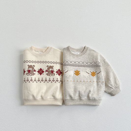 Vivid-I Nordic Sweatshirt <Cream / Oatmeal> XS~JM