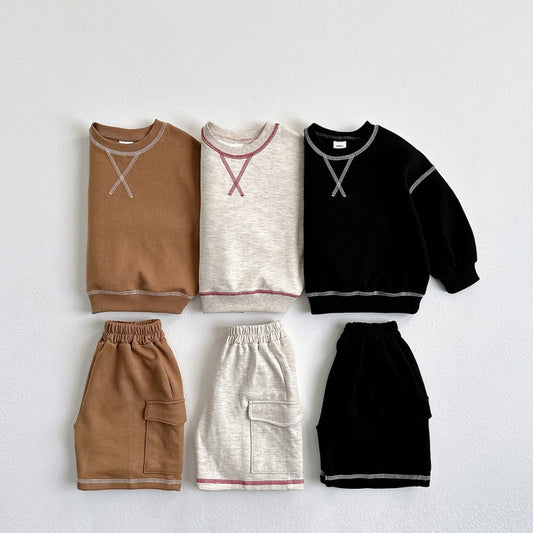 Vivid-I Gyrope Shorts Set <Oatmeal/Black/Dark Beige> XS~JM
