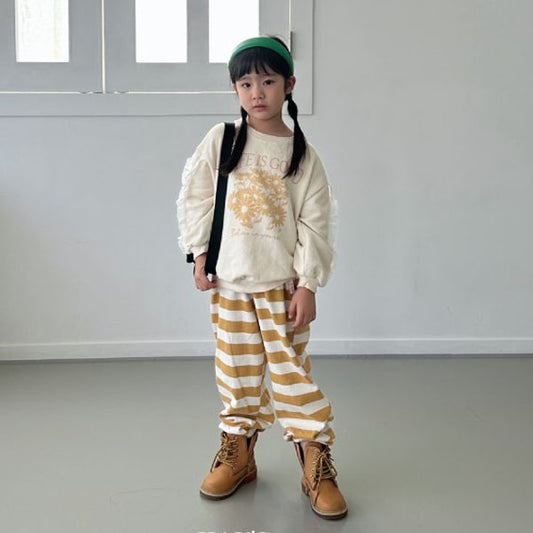 Han's Latte Jogger Pants <Mustard/Blue> *S~JL*