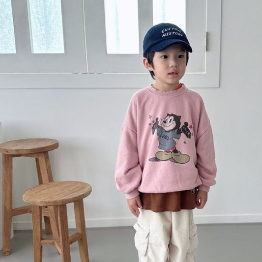 Han's Tio Sweatshirt <Beige/Pink> *S~JL*