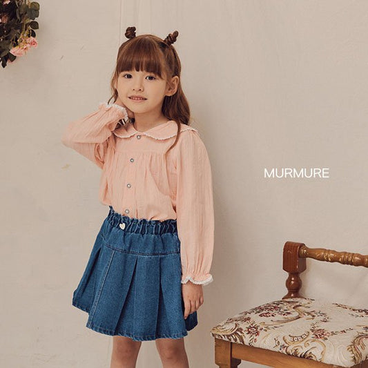 Murmure Roco Blouse <White/Pink> *XS~XL*