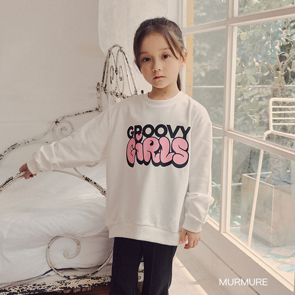 Murmure Groovy Sweatshirt <White> *XS~XL*