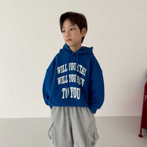 Heydo To You Hoodie <White Melange/Royal Blue> *S~JL*