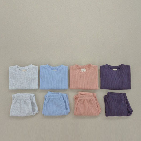 Soybean Daily Waffle Set <White Melange/Indi Pink/Navy/Sky Blue> *XS~JM*