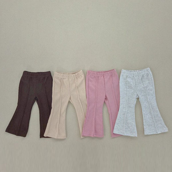 Soybean Pintuck Flared Pants <Beige/White Melange/Indi Pink/Black> *XS~JM*