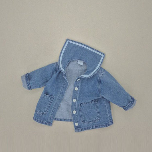 Soybean Collar Denim Jacket <Mid> *XS~JM*