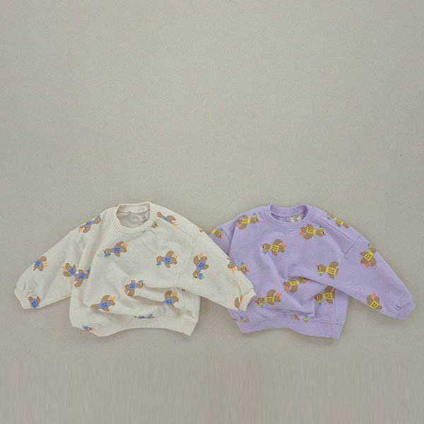 Soybean Bird Sweatshirt <Cream/Lilac> *XS~XL*