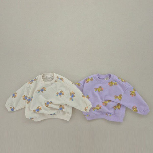 Soybean Bird Sweatshirt <Cream/Lilac> *XS~XL*