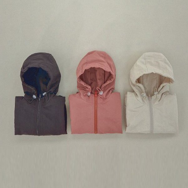 Soybean Trail Hoodie Jacket <Beige/Black/Brick> *XS~JM*