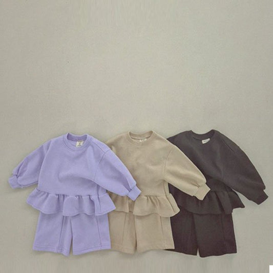 Soybean Frill Set <Beige/Purple/Black> *XS~JM*