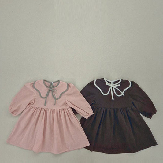 Soybean Point Ribbon Dress <Indi Pink/Black> *XS~XL*