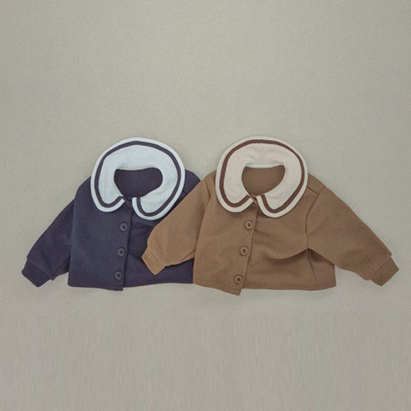 Soybean Sailor Cardigan <Brown/Navy> *XS~JM*