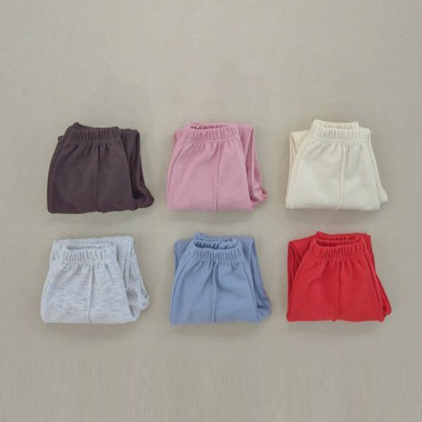 Soybean Pintuck Jogger Pants <Cream/Rose Red/Indi Pink/White Melange/Charcoal/Light Blue> *XS~JL*