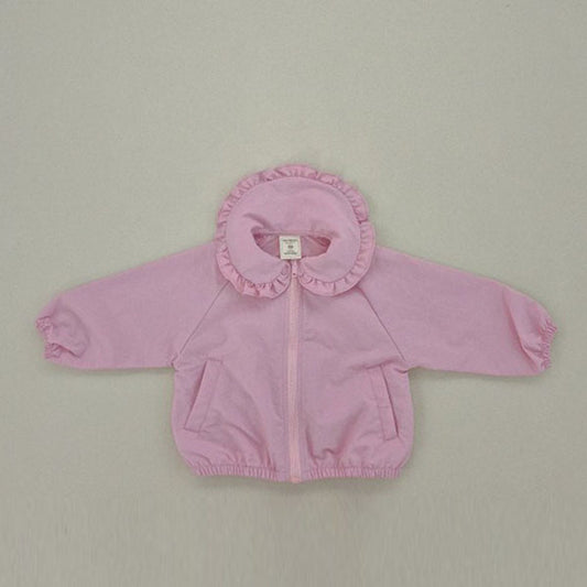 Soybean Frill Windbreaker Jacket <Pink/Black/Beige/Purple> *XS~JM*