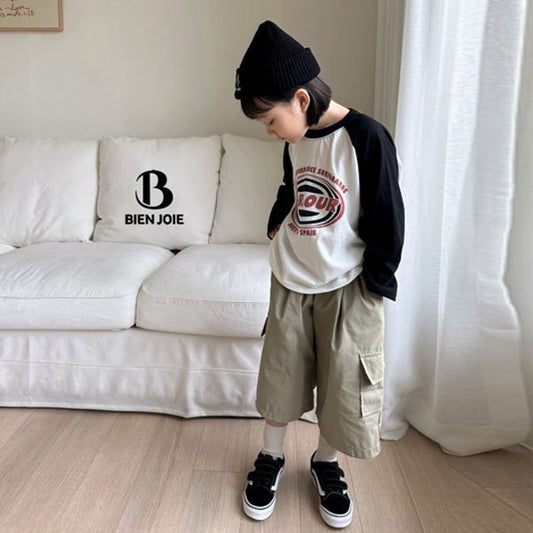 BienJoie Beet Cargo Pants <Khaki/Black> *S~5XL*