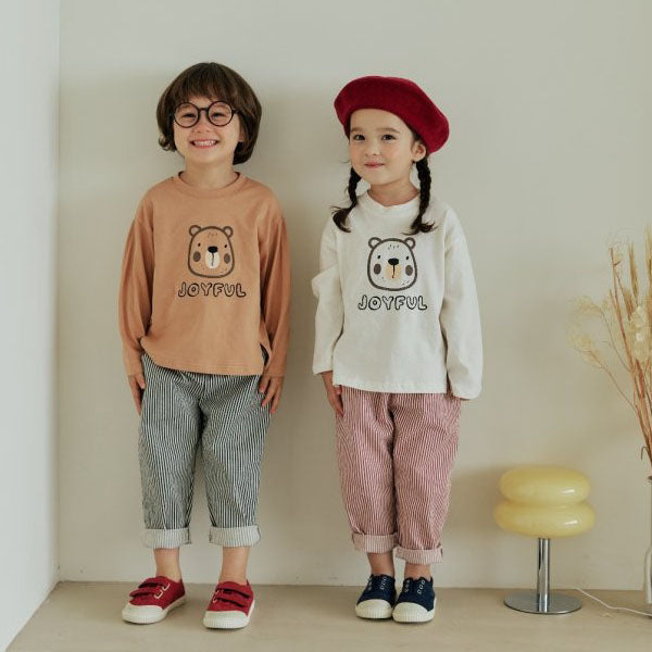 OrangeMom Bear Cutting Tee <Brick/Cream> *5~15*