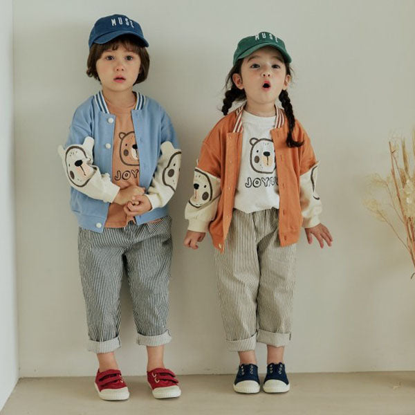 OrangeMom Bear Blouson <Brick/Blue> *5~15*