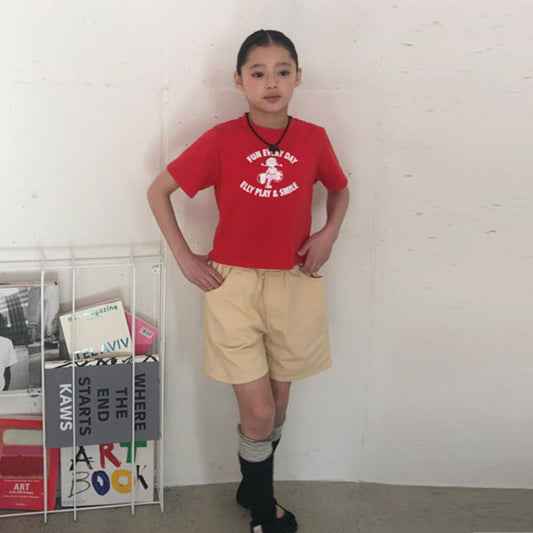 Ellymoly Day Fit Shorts <Cream/Khaki/Yellow/Beige/Navy/Sky Blue> *5–19*